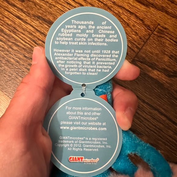 NWT! Giant Microbes Plush Toy: penicillin! - Picture 3 of 3